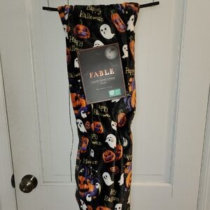 Halloween Velvet Throw with Pumpkins Ghosts